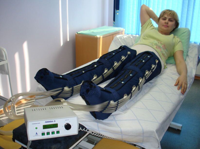 Pressothérapie pour le traitement des varices des jambes